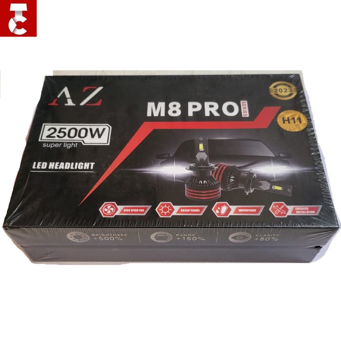 لامپ هدلایت  AZ  M8Pro پایه H11 - Image 1